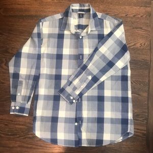 Gap blue plaid button down (boys)